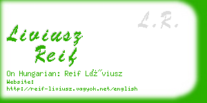 liviusz reif business card